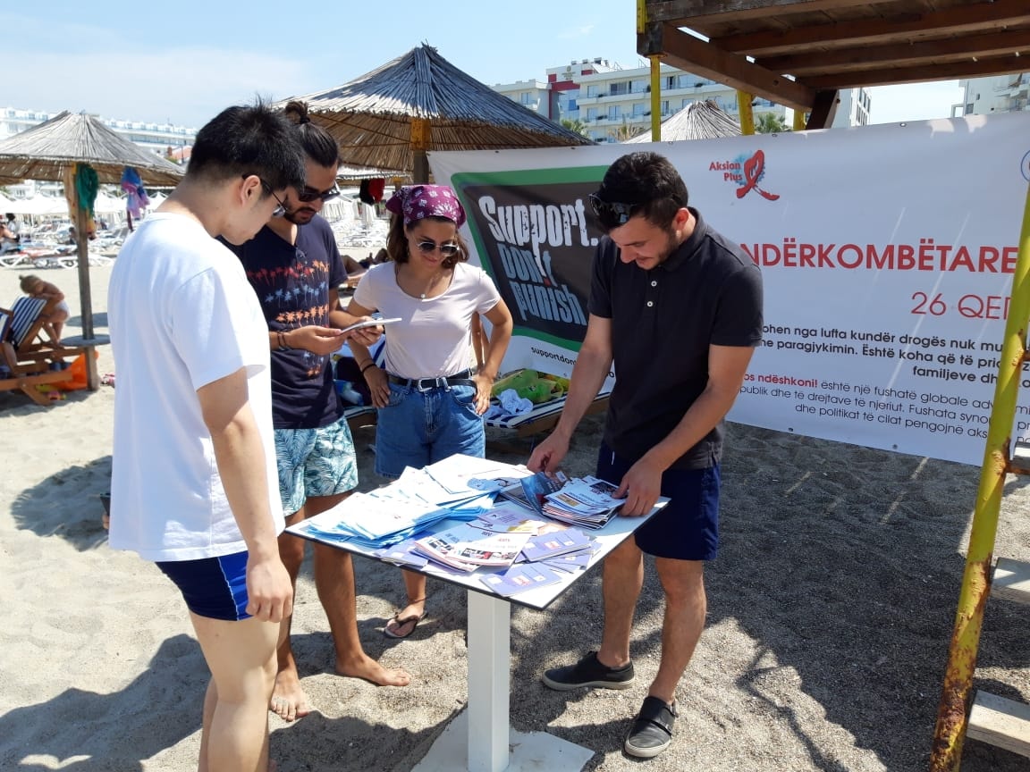 Promotional activities of the “Support. Don’t Punish“ campaign in Albania