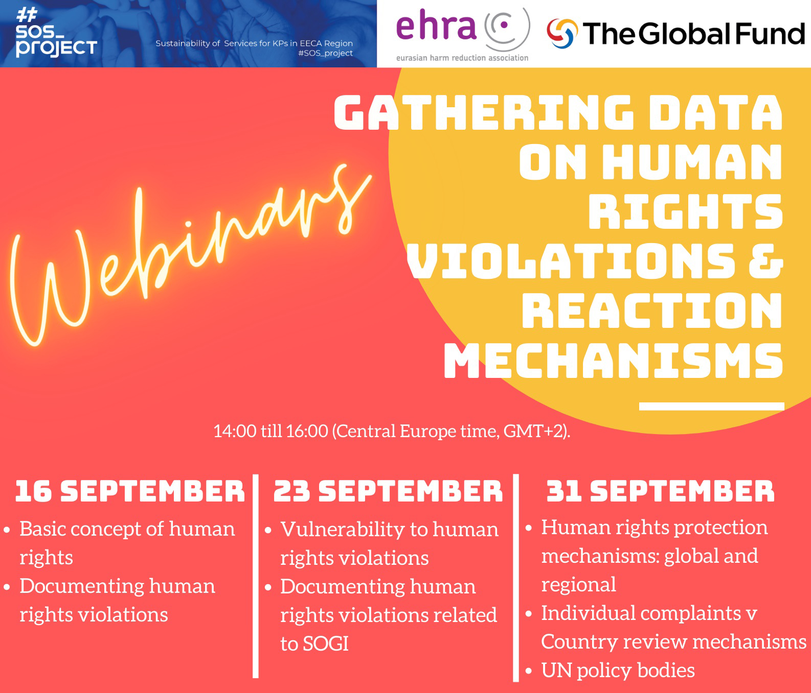 Webinars on Human Rights Violations Data Gathering